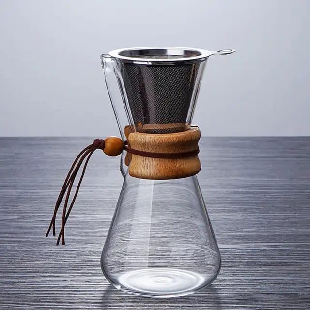 Olmecs 600ml Pour Over Coffee Maker 8 Cup Classic Series Coffee Dripper Brewer Glass