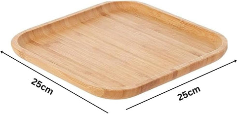 Liying Wooden Single Square Serving Trays, 25 x 25 cm