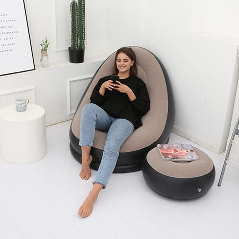 Inflatable Chair with Household air Pump,Air Sofa Inflatable Couch