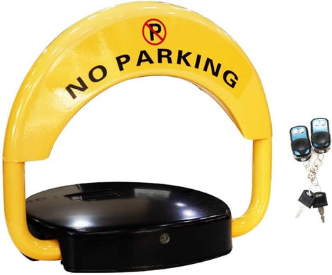 Olmecs Solar Parking Barrier With Remote Control | Anti Interface Car Parking Barrier - Yellow & Black