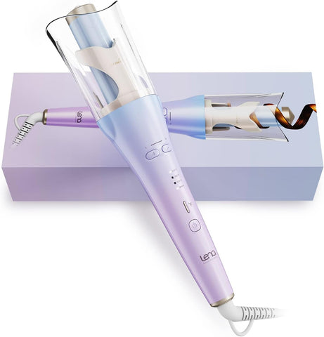 LENA Geniecurl Auto Hair Curler Ion Wrap Transparent Curling Wand with 1"