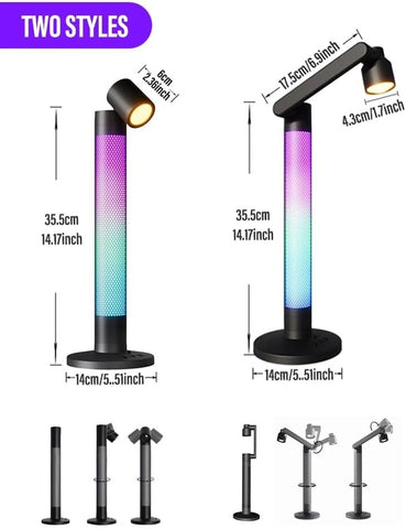 Smart Desk Lamp,Sunset Light and Ambient Light with Million RGB Color