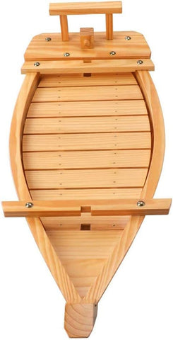 Olmecs Wooden Sushi Boat Serving Tray, 31.5 inch Sushi Plate for Restaurant