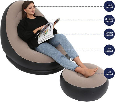 Inflatable Chair with Household air Pump,Air Sofa Inflatable Couch