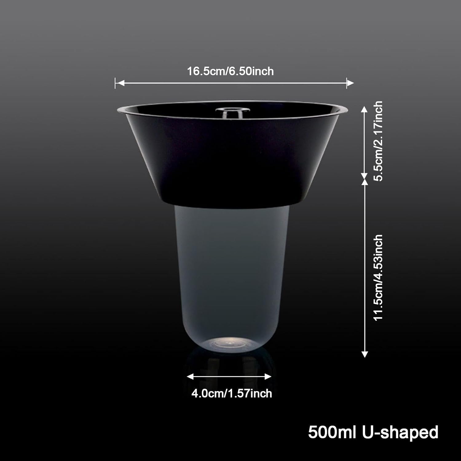 250Pcs / Ctn Drink And Snack Cup, 2 In 1 Stadium Tumbler Bowl 500ml, Reusable Leakproof Drink And Snack Bowl with Straw