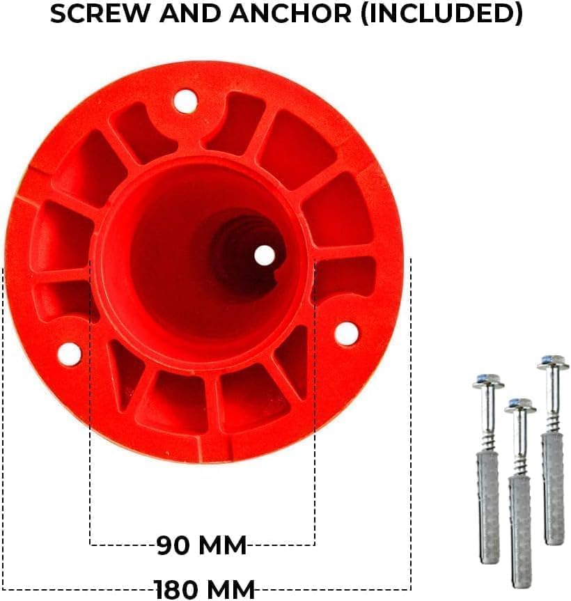 Olmecs Portable Traffic Delineator Post 70 CM with Threaded Socket Reflective Traffic Safety Post Unbreakable Delineator Post for Work Area Protection, Child Safety, Emergency, Roadside Safety (1 Pc)
