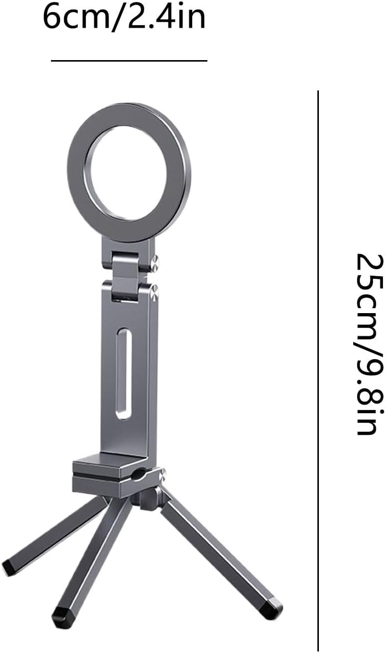 Magnetic Phone Tripod Stand, Aluminium Mini Tripod for Phone