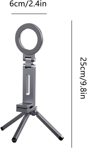 Magnetic Phone Tripod Stand, Aluminium Mini Tripod for Phone