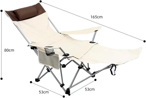 Folding Reclining Camping Chair with Footrest, outdoor foldable chairs