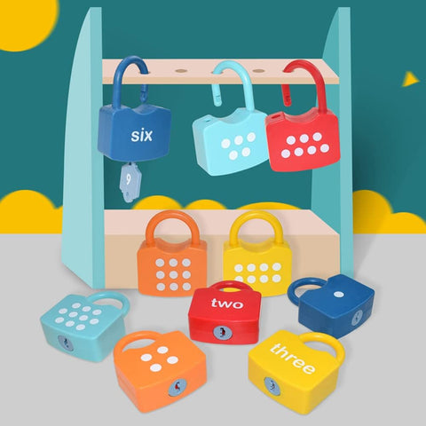 20PCS Kids Learning Locks with Keys Numbers Matching & Counting