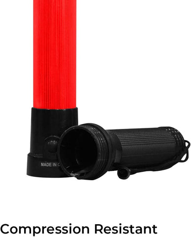 Battery Powered Safety Baton with Flashing Mode - Traffic Safety Wand Baton LED Light