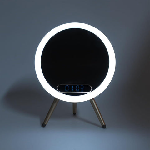 Q6 New LED Makeup Mirror with Bluetooth Speaker, Phone Stand and Charging