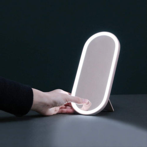 Portable Makeup Case Makeup Mirror With Led Light 3-in1