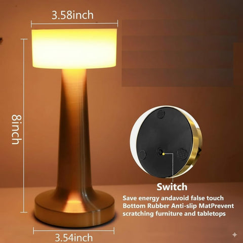 Olmecs Touch Sensor Bar Table Lamp, Portable Cordless Rechargeable
