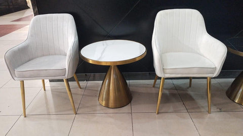 Olmecs round tea table/cofee table (black/gold)