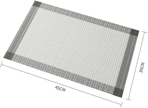 PVC Non Slip Heat-Resistant Placemats for Dining Table (10Pc Set)