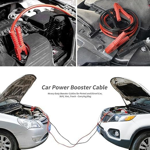 2000AMP - 3Meter Car Battery Jumper Cables – Booster Cables with Copper Clamps, Heavy Duty, Ideal for SUV