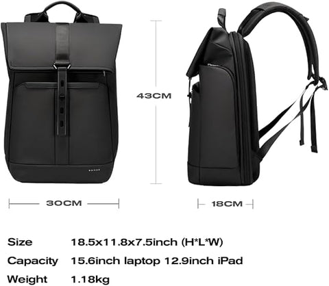 BANGE Roll Top Backpack Large Work Backpack for 15.6 inch Laptop Waterproof Anti-Theft Backpack
