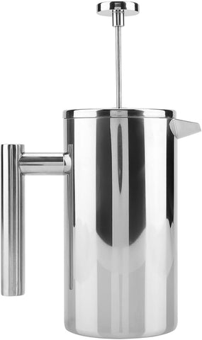 Olmecs French Press Coffee Maker, Sturdy Insulated Coffee Press, Stainless Steel Mini Camping Coffee Maker