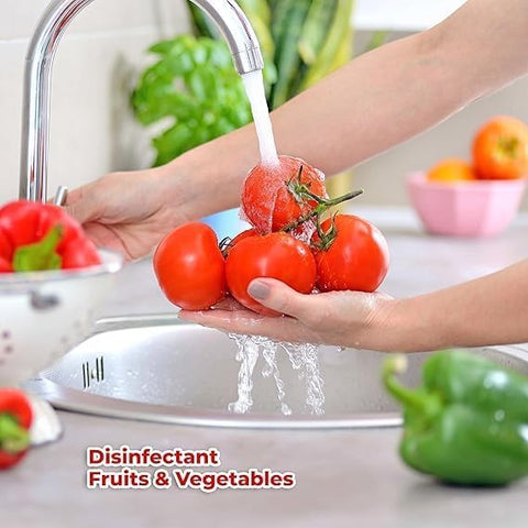 Fruit, Salad & Vegetable Sanitizing  Tablets, 200Pc Pack  Fast Dissolving Effervescent Formula
