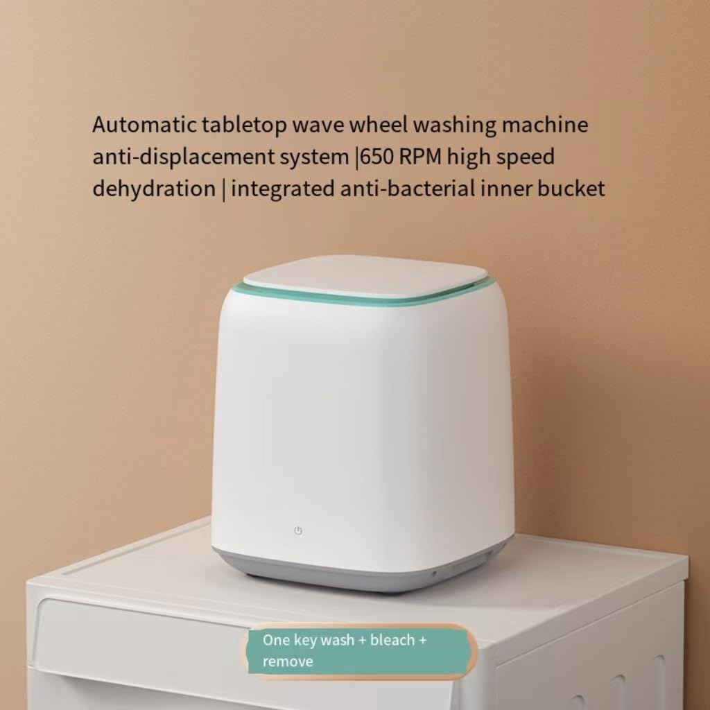 MOYU Full-automatic Desktop Mini 7L Capacity Washing Machine for Baby Clothing Underwears Socks with Heating