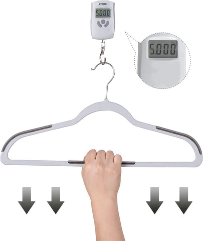 Willow 30-Pack Plastic Coat Hangers, Heavy Duty Durable Hangers with Non-Slip Piece,