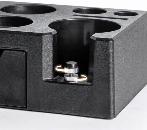 Olmecs Espresso tamping station, 7in1 Espresso Organizer Box Fit for 51,54,58MM Espresso Tamper