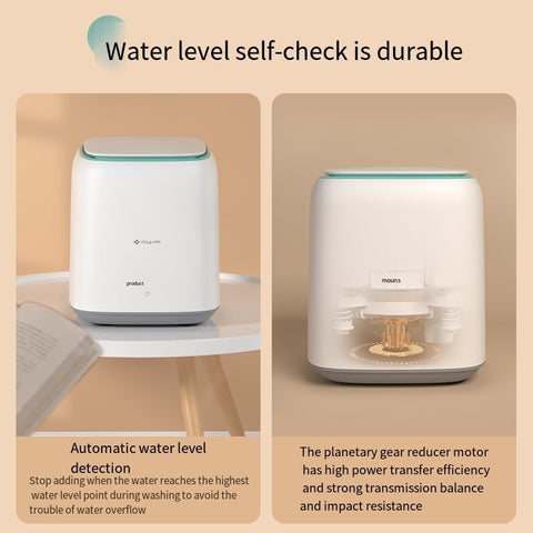 MOYU Full-automatic Desktop Mini 7L Capacity Washing Machine for Baby Clothing Underwears Socks with Heating