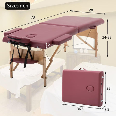 Portable Fitness Massage Table - Professional Adjustable Folding Bed for Ultimate Relaxation