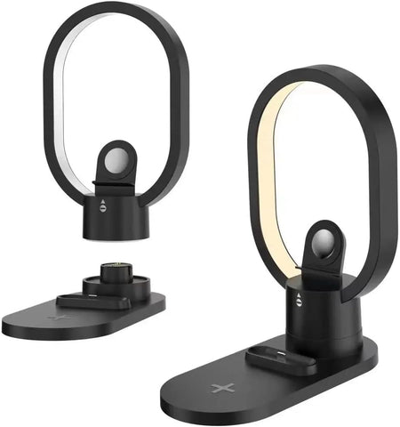 15W Magnetic 4 In 1 Wireless Charger Stand Bedside Night Light Compatible With Smart Phones Eye Protection Night Lamp Charger.