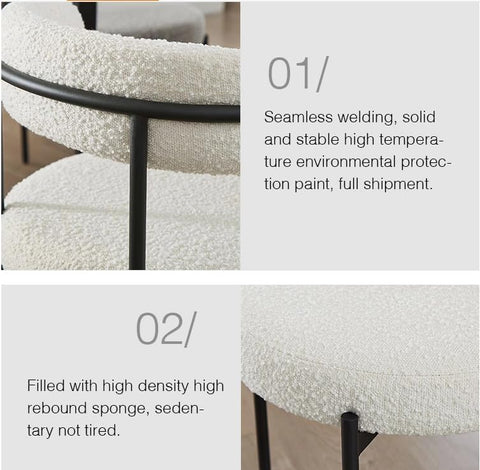 Olmecs Home and  Dining Room Restaurant Chair  (off white)