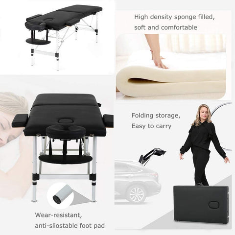 Portable Fitness Massage Table - Professional Adjustable Folding Bed for Ultimate Relaxation Time
