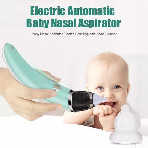 Baby Nasal Aspirator Electric Safe Hygienic Nose Cleaner for Newborns and Toddlers (Green)