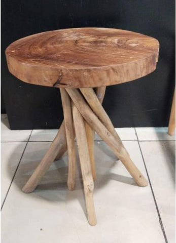 Olmecs round  Frame material Wood table for tea and cofee (brown)