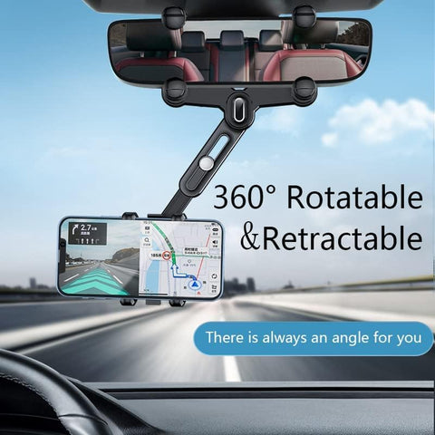 Rear View Mirror Phone Holder for Car 360°