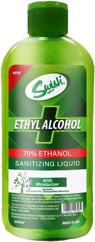 Swish Super Swish Super Ethyl Alcohol 70% Sanitizing Liquid 5L + 250ml Spray (Mild Exotic Cherry Blossom Fragrances)