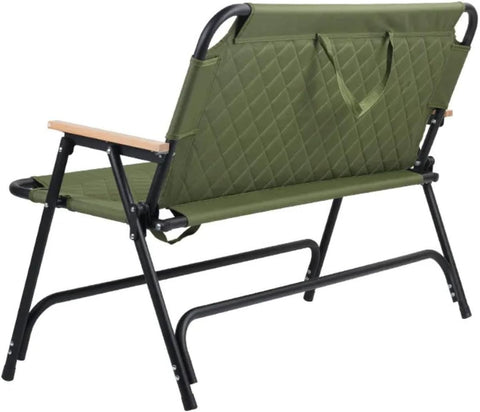 Foldable Outdoor Camping Chair Beige– 2 seater