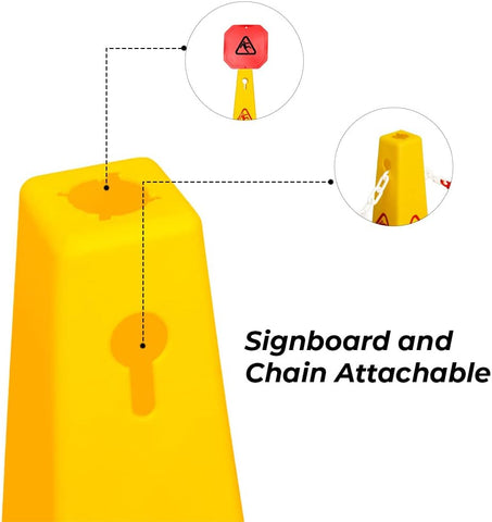 Olmecs 4 Sides View Caution Wet Floor Safety Cone