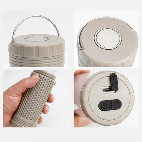 Olmecs Multifunctional Camping Light–Rechargeable Lantern with Warm and White LED