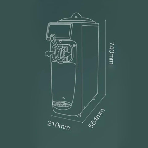 Royal Best  Fully Automatic Desktop Commercial Ice Cream Machine, Small Sweet Cone Ice Machine,