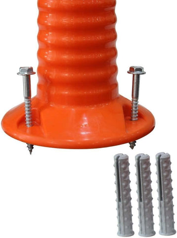 Olmecs Portable Traffic Delineator Post 70 CM with Threaded Socket Reflective Traffic Safety Post Unbreakable Delineator Post for Work Area Protection, Child Safety, Emergency, Roadside Safety (1 Pc)