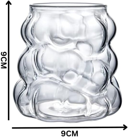 Liying 3Pcs Cloud Design Bubble Glass Cup 350ML Shaped Cups