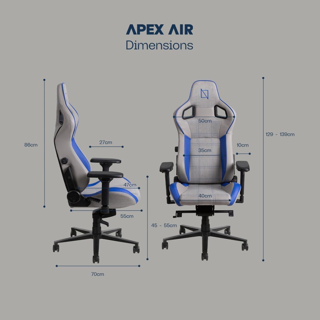 Navodesk APEX AIR, Ergonomic Gaming Chair(RACING BLUE, FORMULA SERIES)