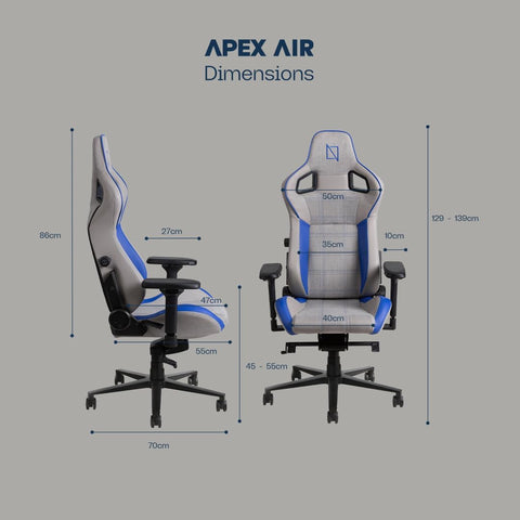 Navodesk APEX AIR, Ergonomic Gaming Chair(RACING BLUE, FORMULA SERIES)