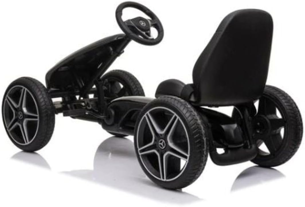 Techplus Go Kart for Kids, 4 Wheel Pedal Powered Racer Car, Pedal Go Kart with Music & Horn