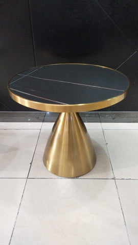 Olmecs round tea table/cofee table (black/gold)