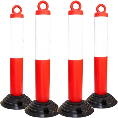 Olmecs Traffic Safety Plastic Delineator Post Red 76CM Flexible Warning Post