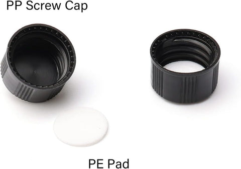 Willow Clear Liquid Sampling Glass Bottles with Black Screwcap 3ml  (36Pc Pack)
