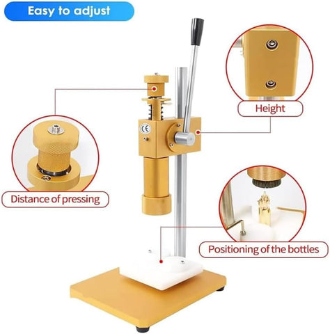 Manual Perfume Bottle Mouth Capping And Crimping Machine Metal Cap