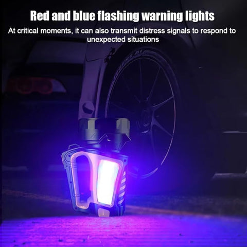 Ultra-Bright Rechargeable LED Flashlight – Compact, Waterproof & USB Powered Torch with Hook for Camping  (High-Powered - Yellow)